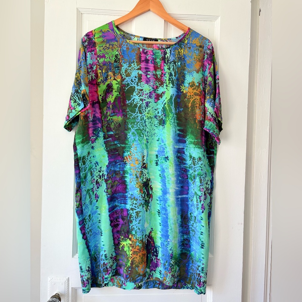 OTTE Abstract Print Silk Dress